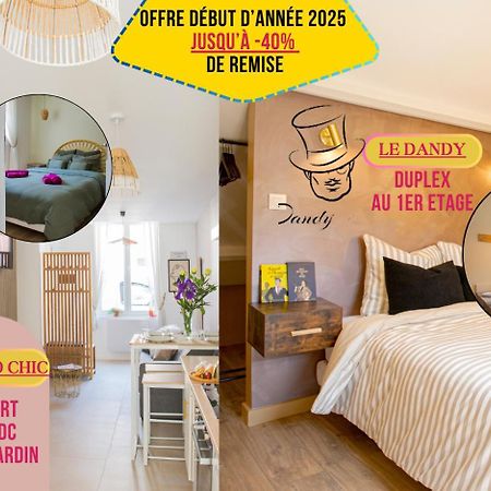 Ideal Pro & Couple - 2 Logements Theme Boho Chic Rdc & Dandy 1Er Etage - Quartier Calme - Jardin - Wifi Hd - Smart Tv - Parking Gratuit - Proche Centre & Transports - Ask Home Valenciennes Eksteriør bilde