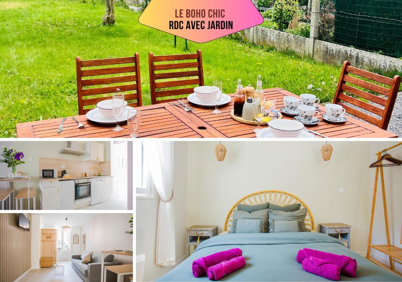 Ideal Pro & Couple - 2 Logements Theme Boho Chic Rdc & Dandy 1Er Etage - Quartier Calme - Jardin - Wifi Hd - Smart Tv - Parking Gratuit - Proche Centre & Transports - Ask Home Valenciennes Eksteriør bilde