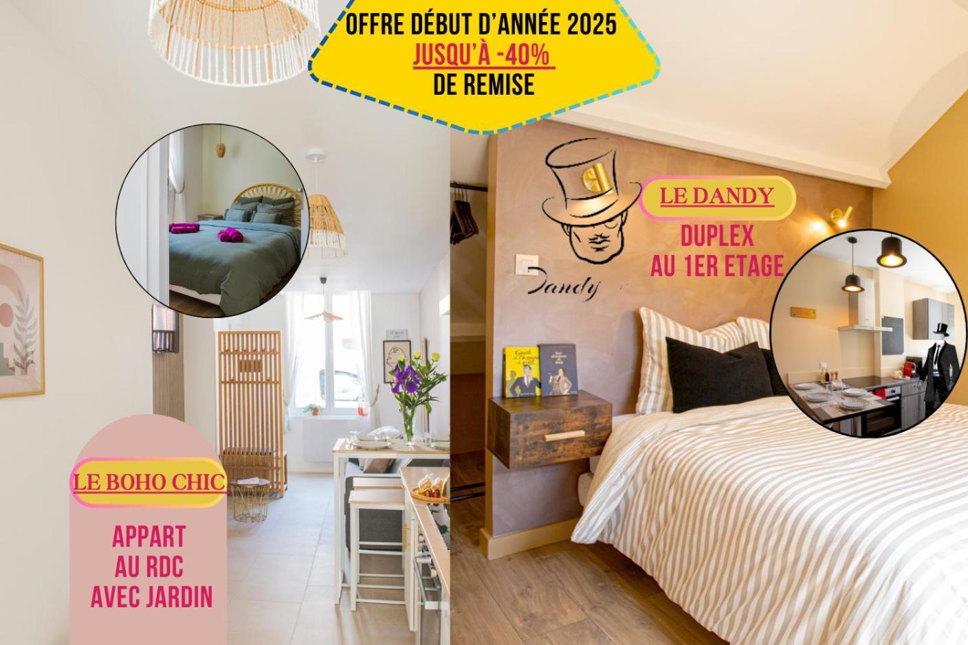Ideal Pro & Couple - 2 Logements Theme Boho Chic Rdc & Dandy 1Er Etage - Quartier Calme - Jardin - Wifi Hd - Smart Tv - Parking Gratuit - Proche Centre & Transports - Ask Home Valenciennes Eksteriør bilde