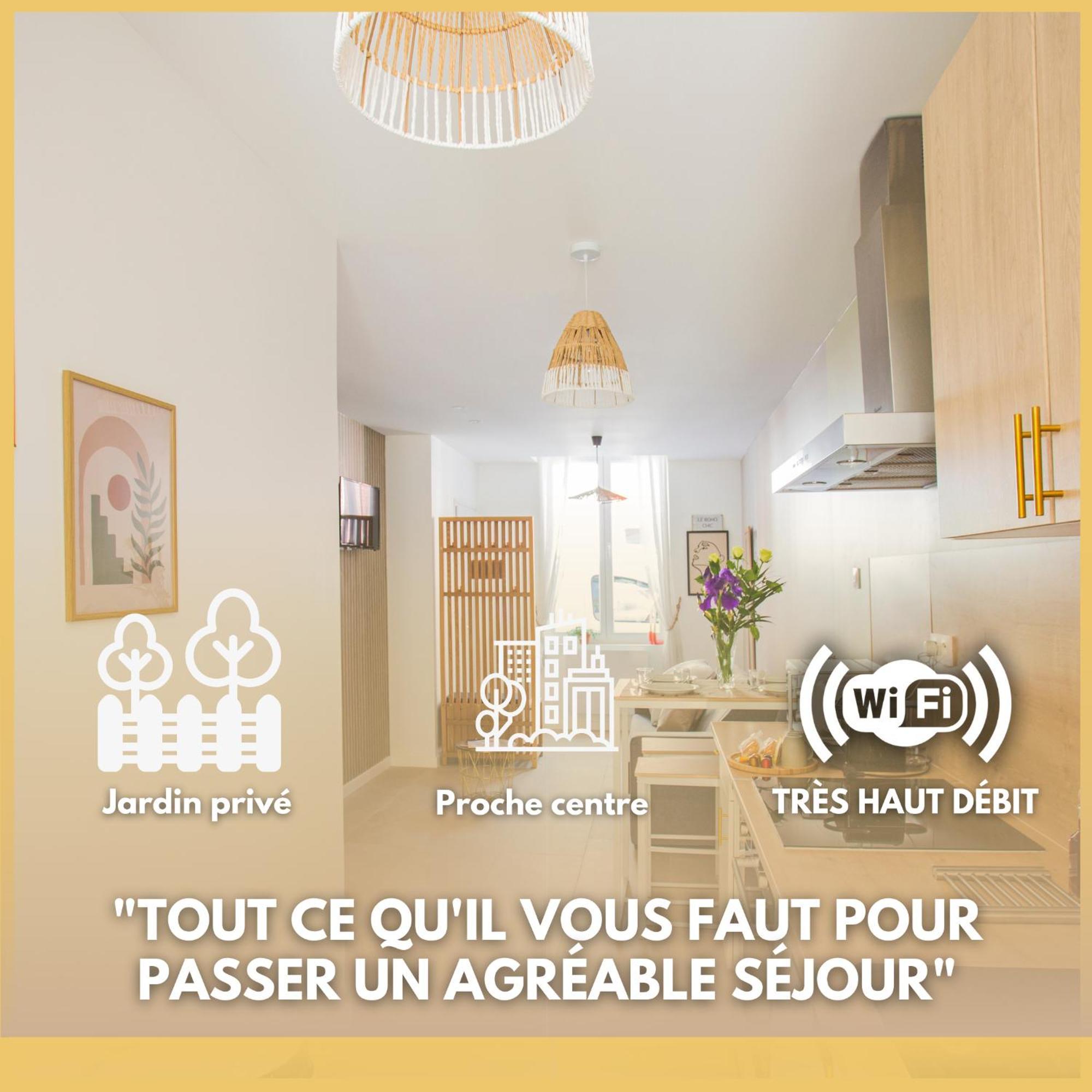 Ideal Pro & Couple - 2 Logements Theme Boho Chic Rdc & Dandy 1Er Etage - Quartier Calme - Jardin - Wifi Hd - Smart Tv - Parking Gratuit - Proche Centre & Transports - Ask Home Valenciennes Eksteriør bilde
